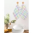 thumbnail image 2 of Green Beige Plaid Kitchen Dish Towels for Drying Dishes Set of 3, Buffalo Farmhouse Art Checkered Waffle Weave Microfiber Hand Tea Bathroom Towels Quick Dry & Absorbent Towel 12x12, 2 of 7