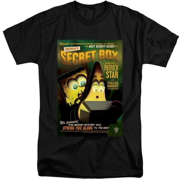Spongebob Patrick's Secret Box Unisex Adult Tall T Shirt