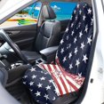 thumbnail image 3 of POLERO 1pcs Car Seat Towel Cover Prevent Sweat Stains Waterproof, Compatible with Van Bucket Seat Truck Seat Terry Cloth Car Seat Cover(American Flag), 3 of 7