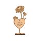 thumbnail image 2 of Decoración de la mesa familiar de figuras de madera, adorno artesanal para comedor, regalo personalizado para el Día de la Madre, escultura de madera maciza natural para guardar en recuerdo, 2 of 6