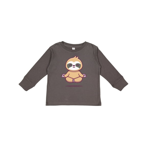 Inktastic Meditating Sloth Boys or Girls Long Sleeve Toddler T-Shirt