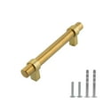 thumbnail image 2 of Modket M1608 Modern Euro Bar Cabinet Handle 304 Stainless Steel — 5-1/2" Overall Length, 3-3/4" (96mm) Hole Centers, Satin Brass Gold— 25-Packs, 2 of 7