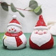 thumbnail image 1 of Paquete de 2 decoraciones de mesa de muñeco de nieve de Papá Noel sentado para Navidad, mesa navideña, feliz Navidad, 1 of 3
