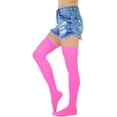 thumbnail image 5 of ToBeInStyle Women's Nylon Thigh High Schoolgirl Opaque Stockings - Doll Pink, 5 of 7