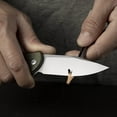 thumbnail image 4 of CIVIVI Cogent Button Lock C20038D-5 Knife 14C28N Stainless Steel & Green Micarta Pocket Knives, 4 of 8