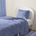 thumbnail image 2 of Mainstays Kids Light Purple Solid Plush Ribbed Corduroy Comforter Set, Twin, 2 Pieces, 2 of 8