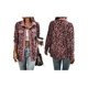thumbnail image 3 of Chaqueta de con Estampado de Leopardo para Mujer, Blusa de Larga con Botones, Abrigo Informal de Otoño Rosa XXL, 3 of 7
