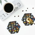 thumbnail image 5 of Balery 6 Pcs Teethleather Coasters Set, Drink Table Cup Coasters For Living Room Kitchen Coffee Decor, 5 of 9