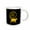 White, variant on 3drose, Cute Cat and Its Tail Monogram. Gold on Black. Wonderful Letter W, 15oz Mug