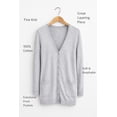 thumbnail image 2 of ellos Women's Plus Size Boyfriend Cardigan - 5X, Heather Grey, 2 of 5