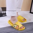 thumbnail image 4 of Zapatillas con cara de pato amarillo para mujeres y hombres, sandalias de baño unisex con punta abierta, pantuflas para el hogar, zapatillas antideslizantes de EVA para niños, Yellow24-25, 4 of 5