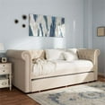 thumbnail image 2 of Baxton Studio Mabelle Fabric Daybed with Trundle in Light Beige, 2 of 8