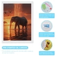 thumbnail image 3 of Diamond Art Kit for Adults, Elephant Sunset Waterfall Scene Diamond Painting for Adults Beginners, 5D DIY Diamond Art Painting Kits, Colorful Diamond Painting Craft for Home Decor 12x16, 3 of 7