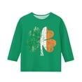 thumbnail image 4 of Fjofpr Toddler Girl Clothes under $5 3T Girls Shirts Boys Girls Shirts Interest St. Patrick's Print Tshirt 3/4 Sleeve Top Funny Graphic Tshirts 3-12 Years, 4 of 4