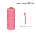 thumbnail image 2 of Uxcell Cotton Rope Twisted Braided Rope Cord, Dark Pink 100m/109 Yard 2mm Dia for Wall Hanging, Plant Hanger, 2 of 5