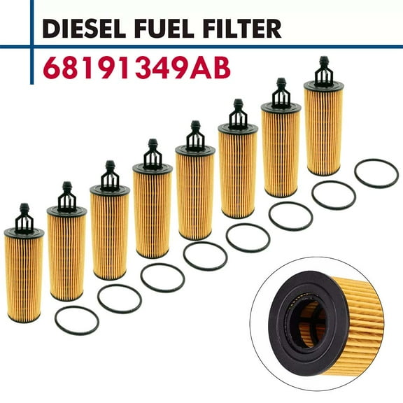 For Chrysler Jeep Dodge RAM 3.2L 3.6L V6--#68191349AB Oil Filter Cartridge SET 8