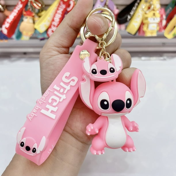 Disney cartoon stitch Llavero Mujer anime Muñeca Pareja Mochila Colgante Accesorios Amigos Regalo huangjie unisex