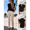 thumbnail image 4 of SLADYGLO Women Sleek Sleeveless V-Neck Modern and Professional Blouse, 4 of 6