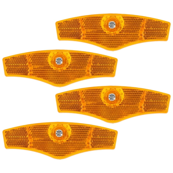 CIMAXIC 4Pcs Spoke Reflectors Bicycle Yellow Plastic Reflectors for Wheels Boost Night Riding Safety