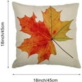 thumbnail image 3 of Fall Pillow Covers, Maple Leaves Throw Pillow Covers, 18 Inch Autumn Decorative Pillow Cases, 2 Pack Sofa Pillow Covers, Linen Cushion Cover for Couch Bed and Car, 3 of 6