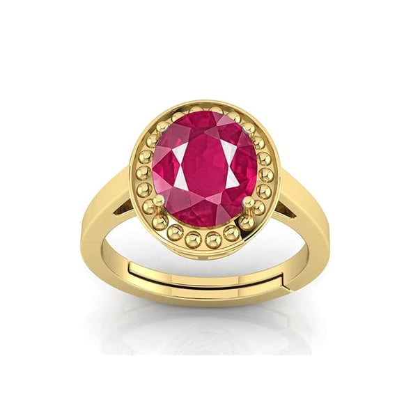 Natural Certified Ruby Manik Gemstone 925 Sterling Silver Ring for Men & Women Birthstone Gift Ring