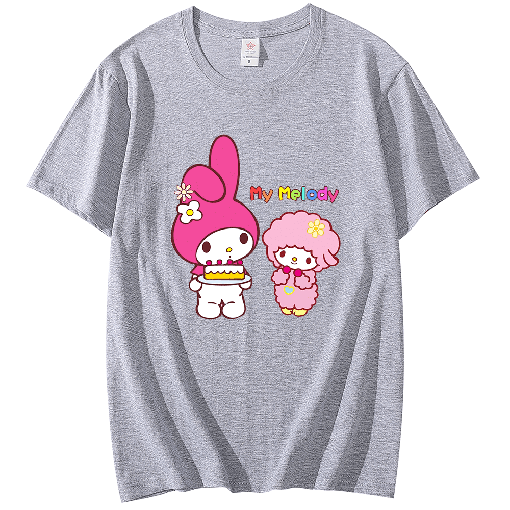 Sanrio Kawaii My Melody Printed T-shirt Street Sports