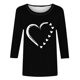 thumbnail image 2 of Tops de Cuello Redondo para las Mujeres Moda Impresa 3/4 Mangas Blusa Casual Top, Estante de Imitación, 2 of 5