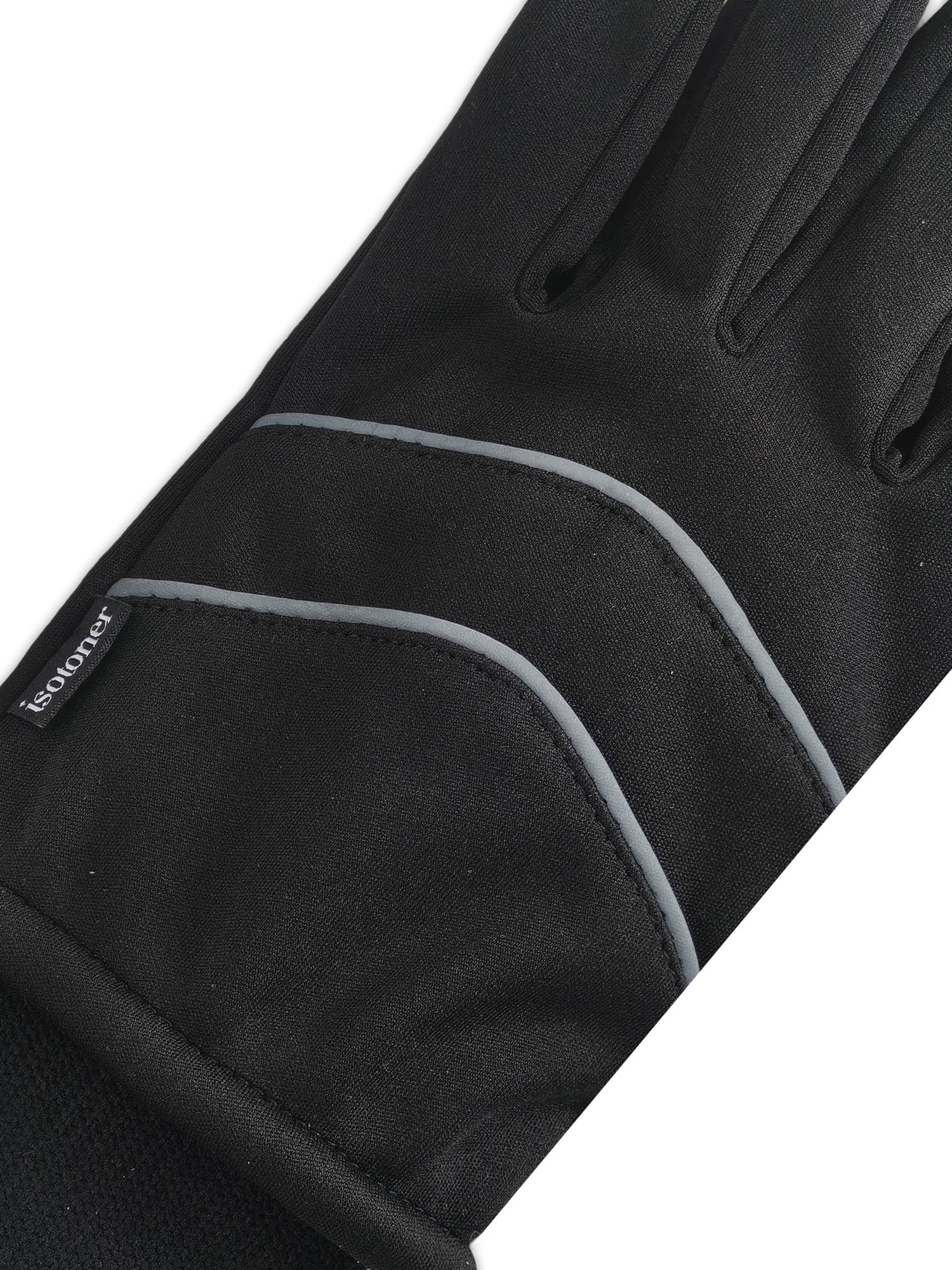 Isotoner Women's Weather Resistant Storm Cuff Gloves, Black, L/XL