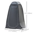thumbnail image 3 of Outsunny Pop Up Shower Tent, Outdoor Privacy Changing Dressing Room, Black, 3 of 10