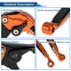 thumbnail image 4 of Palanca de freno y embrague corta larga para Kawasaki VERSYS 650 2015-2023, palanca de manillar de motocicleta ajustable, aleación de aluminio, cabeza naranja, mango negro, 4 of 6