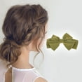 thumbnail image 2 of Unique Bargains 1 Pc Grace Bow Ribbon French Barrette Hair Clips for Home Green, 2 of 5