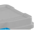 thumbnail image 2 of Sterilite 30 Gal Gasket Tote, Heavy Duty Stackable Storage Bin with Latching Lid, Plastic Container to Organize Basement, Gray Base and Lid, 3-Pack, 2 of 9