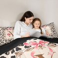 thumbnail image 5 of Catabedysis Cheetah Alphabet Print 7pcs Queen Bedding,Brown Letter X Design Bedding Comforter Set Queen,Black Reversible For Girls, 5 of 7