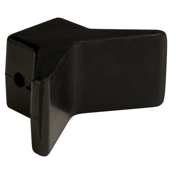 CE Smith - Bow Stop - 3" x 3" - 6-5/8" Span - Durable Boat Accessory for the Perfect Fit - Black Rubber