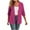 Hot Pink., variant on Agkizg Womens Fall Clothing Plus Size Womens Tops Long Sleeve Blouses Casual Fashion Loose Fitting Random Vertical Stripe 3/4 Sleeve Cardigan Tops L