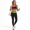 Black-Large, variant on Womens Black Small Color Block Workout Set with Side Pockets for Pilates