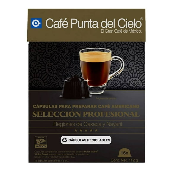 Cápsulas de café Punta del Cielo Selección Profesional 16 pzas