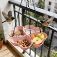 thumbnail image 4 of Hanging Outdoor Wild Bird Feeder, Seed Feeder For Garden Yard, Easy Fill Mesh Drain, Decorative, Weather-Resistant(Dark Blue), 4 of 8