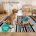 thumbnail image 4 of ODIKA 4'x6' Ultra-Soft Area Rug, Under Stripe Entry Featuring Grouped Doormat Layering Striped None Washable, Bare feet friendly, Silk-Touch for Bedroom Home office, 4 of 7