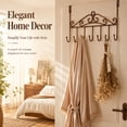 thumbnail image 7 of NOGIS Over The Door Hook,Over Door Coat Rack ,Over Door Towel Rack,Door Hooks,Door Hanger Hook of Bathroom,Clothes ,Belt, Hat,Behind Back of Bathroom, Towel Hanger 7 Hooks ,Bronze, 7 of 7
