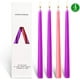 thumbnail image 1 of Velas de aniversario de cumpleaños, velas de cera cónica moradas para bodas (paquete de 4), velas de aniversario de cumpleaños, velas de cera cónica moradas, velas de aniversario de bodas, 1 of 8