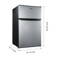 Galanz 3.1 Cu ft Two Door Mini Fridge with Freezer, Stainless, Estar