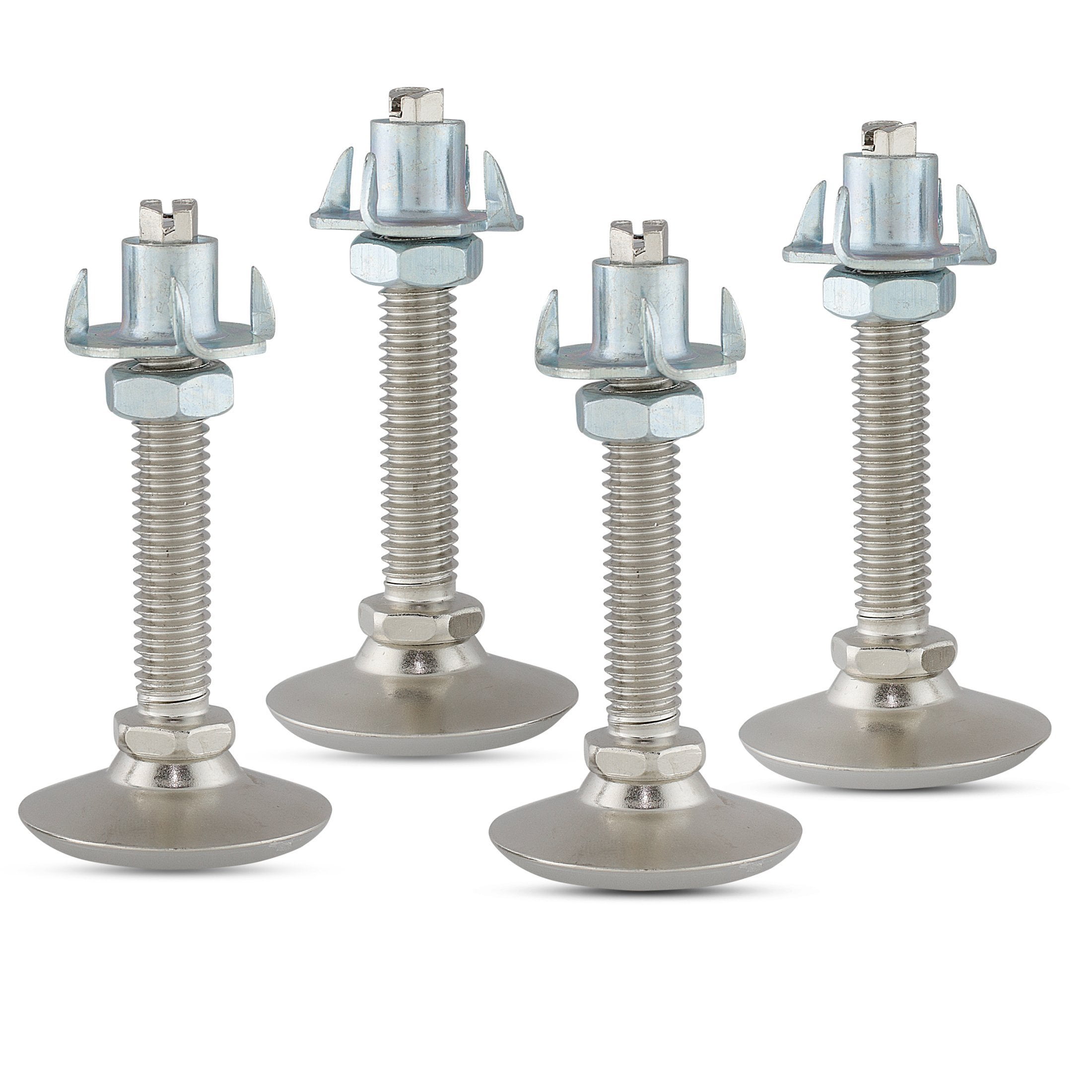 Furniture Leveler or Leg Extender Tee Nut Kit 4Pack of 3/8 Swivel