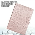 thumbnail image 4 of Dteck Flower Patterned Case For iPad 10.2-inch 9th Generation 2021/iPad 8th/7th Gen 10.2"/Air 3rd Generation 10.5 inch (2019),Magnetic Leather Card Holder Wallet Kickstand Protective Cover,Rosegold, 4 of 5
