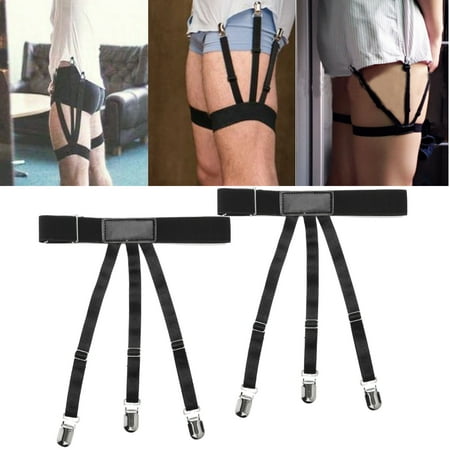 1pair Male Shirt Garters Stays Business Suspenders Braces Men S