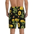 thumbnail image 5 of Salouo Bees and Sunflowers Pattern Men's Sleep Pajama Shorts,Pajama Bottoms Elastic Waistband Sleep Pajama Short PJ Shorts for Men -4X-Large, 5 of 6