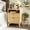 Oak,1 set, variant on KOKEBREN Modern Nightstand with USB Charging Station - Wood Fluted Bedside Table with 2 Drawers & Open Shelf,Walnut Wood Color