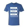 thumbnail image 2 of Wild Bobby, Have Faith Pray Hard Stay Humble Inspirational/Christian Men Premium Tri Blend Tee, Vintage Royal, Small, 2 of 6