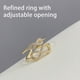 thumbnail image 2 of Sonducket Anillo de apertura Bowkont, decoración de circón de cobre, anillos de moda, decoraciones ajustables, joyería para mujer, regalo de fiesta de Ropa, zapatos y accesorios Miscelánea Sonducket AP015529-00, 2 of 6