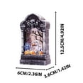thumbnail image 3 of LED Tombstone Night Light Halloween Decoration, Skull Pattern with Glow Effect, 125x36x70mm Size, Battery Powered for Indoor Use, 3 of 6